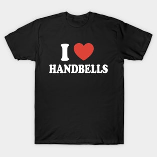 I Heart Handbells For Handbell Lovers T-Shirt